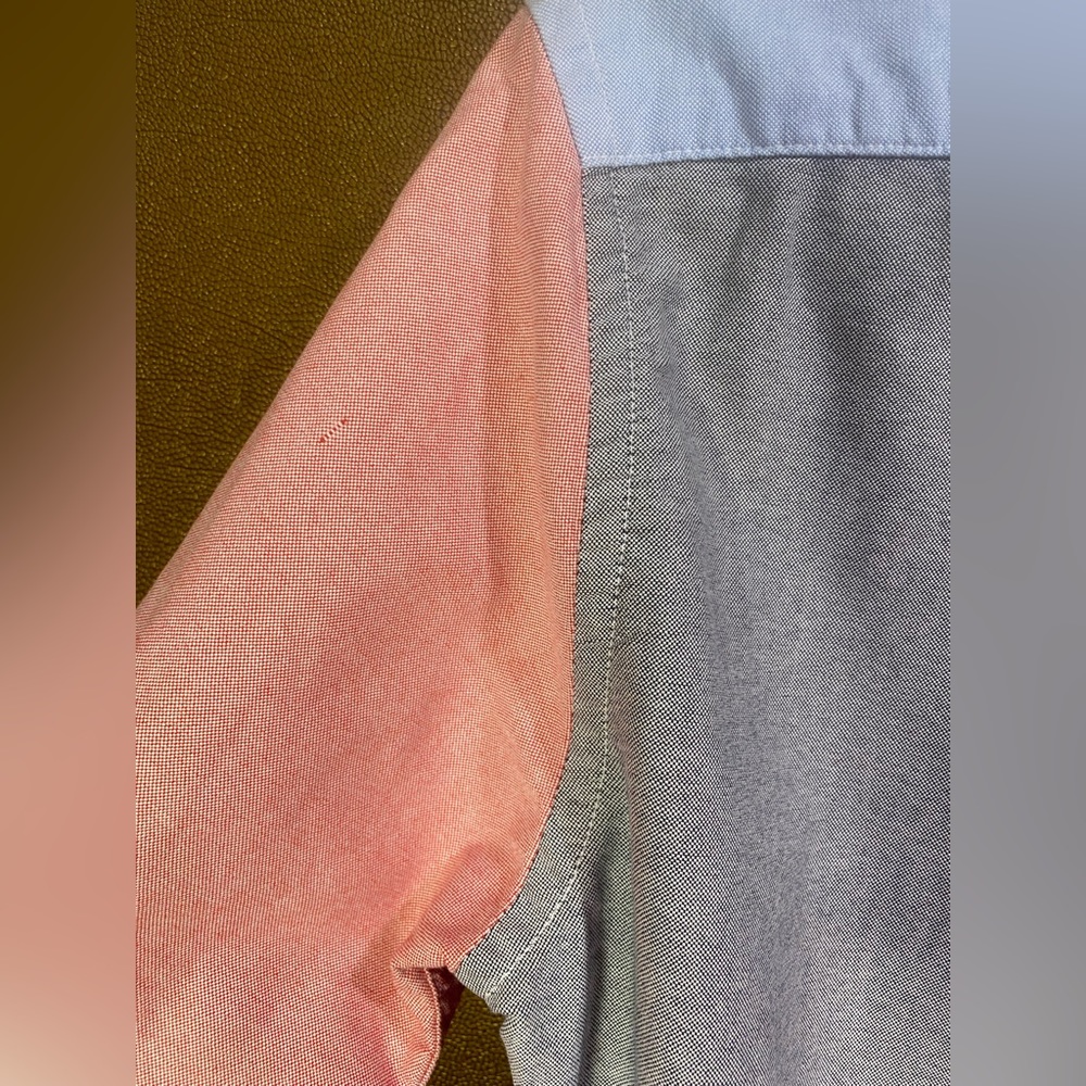 Vintage American Apparel Oxford Colorblock Shirt XS - Y2K/90s Preppy Unisex - Picture 8 of 12